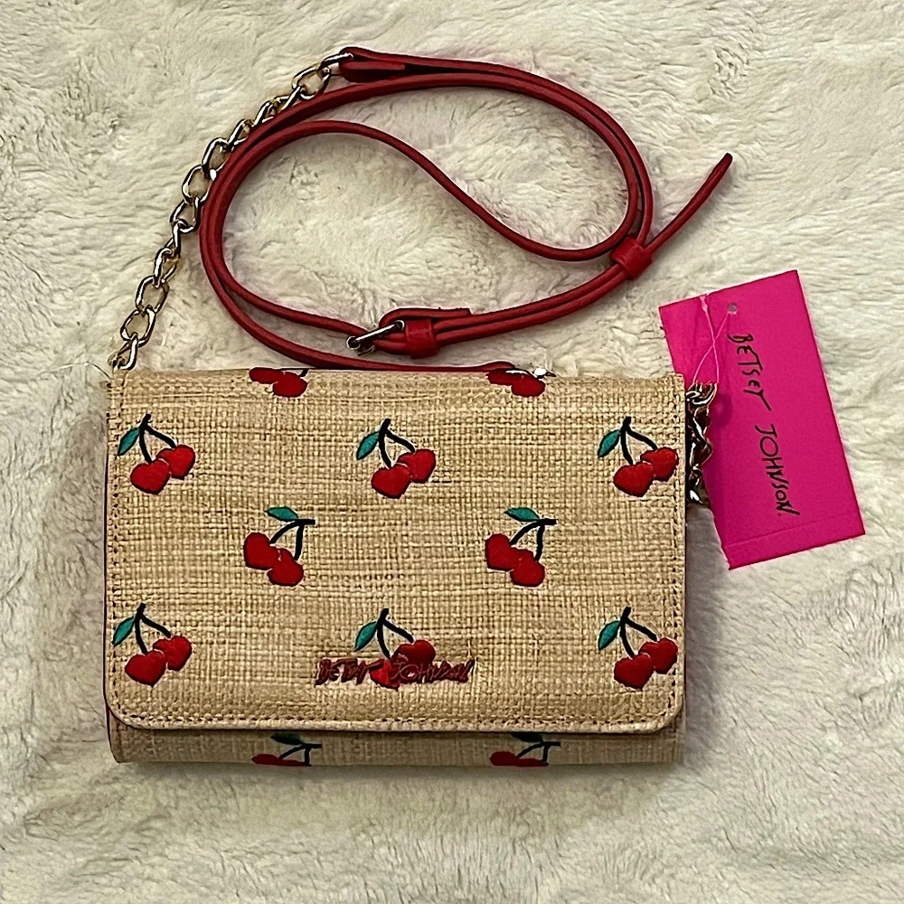 NWT 🍒 Betsey Johnson Cherry Crossbody Bag - Picture 5 of 14